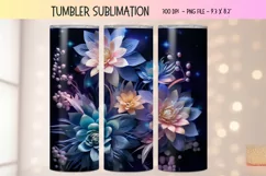 Western Flower 3d Tumbler Wrap | 3d Sublimation Tumbler Wrap