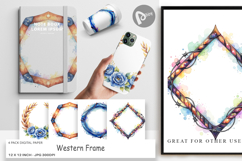 Western Frame Digital Paper Product Image 1