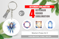 Western Frame Keychain Product Image 1