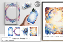 Western Frame Digital Paper Product Image 1