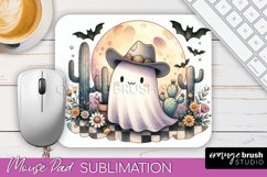 Western Halloween Mouse Pad, Ghost Mousepad Sublimation Product Image 1