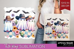 Ghost Tote Bag - Western Halloween Tote Bag PNG Product Image 1