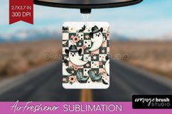 Ghost Air Freshener PNG - Western Halloween PNG Sublimation Product Image 1