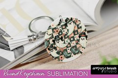 Western Halloween Keychain - Ghost Keychain Sublimation Product Image 1