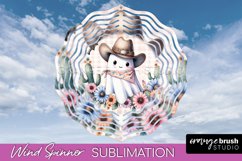 Western Halloween Wind Spinner - Ghost Wind Spinner PNG Product Image 1