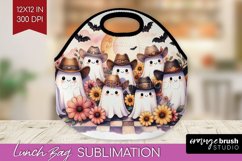 Ghost Lunch Bag - Western Halloween Lunch Bug PNG Product Image 1