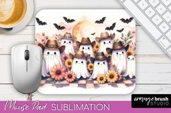 Western Halloween Mouse Pad, Ghost Mousepad Sublimation Product Image 1