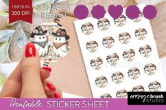 Ghost Round Sticker - Western Halloween Printable Sticker Product Image 1