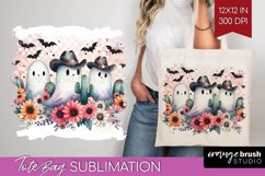 Ghost Tote Bag - Western Halloween Tote Bag PNG Product Image 1