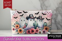 Ghost Cosmetic Bag - Western Halloween Makeup Bag Product Image 1