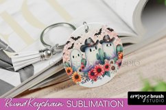 Western Halloween Keychain - Ghost Keychain Sublimation Product Image 1