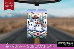 Ghost Air Freshener PNG - Western Halloween PNG Sublimation Product Image 1