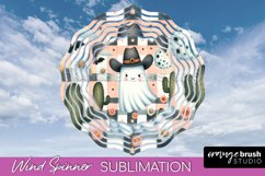 Western Halloween Wind Spinner - Ghost Wind Spinner PNG Product Image 1