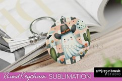 Western Halloween Keychain - Ghost Keychain Sublimation Product Image 1