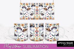 Ghost Mug Wrap - Western Halloween Mug Sublimation Product Image 1