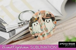 Western Halloween Keychain - Ghost Keychain Sublimation Product Image 1