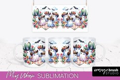 Ghost Mug Wrap - Western Halloween Mug Sublimation Product Image 1
