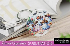 Western Halloween Keychain - Ghost Keychain Sublimation Product Image 1