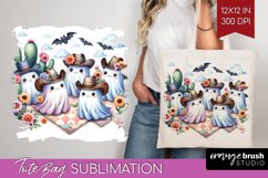 Ghost Tote Bag - Western Halloween Tote Bag PNG Product Image 1