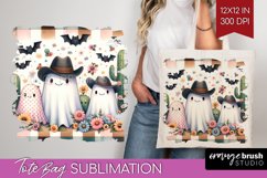 Ghost Tote Bag - Western Halloween Tote Bag PNG Product Image 1