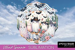 Western Halloween Wind Spinner - Ghost Wind Spinner PNG Product Image 1