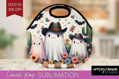 Ghost Lunch Bag - Western Halloween Lunch Bug PNG Product Image 1