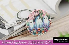 Western Halloween Keychain - Ghost Keychain Sublimation Product Image 1