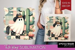 Ghost Tote Bag - Western Halloween Tote Bag PNG Product Image 1