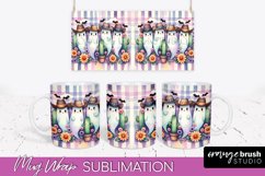 Ghost Mug Wrap - Western Halloween Mug Sublimation Product Image 1