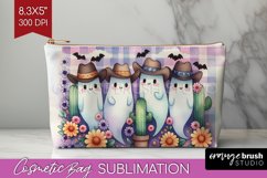 Ghost Cosmetic Bag - Western Halloween Makeup Bag Product Image 1