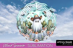 Western Halloween Wind Spinner - Ghost Wind Spinner PNG Product Image 1