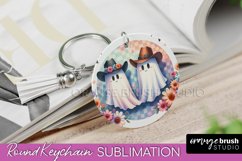 Western Halloween Keychain - Ghost Keychain Sublimation Product Image 1