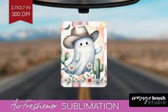 Ghost Air Freshener PNG - Western Halloween PNG Sublimation Product Image 1
