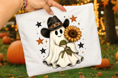 Western Ghost PNG,Halloween Sublimation Design Product Image 3