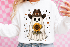 Western Ghost Sunflower Halloween PNG Product Image 2