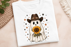 Western Ghost Sunflower Halloween PNG Product Image 3