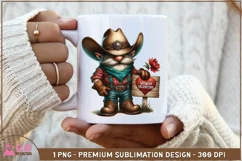 Western Cowboy Valentine Gnome png, Howdy Valentine png Product Image 2