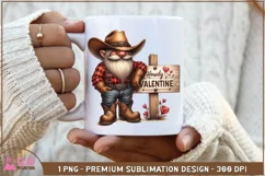Western Cowboy Valentine Gnome png, Howdy Valentine png Product Image 2