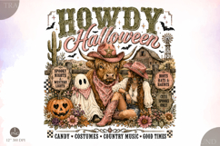 Western Halloween Highland Cow Png,Howdy Halloween Design Product Image 1