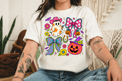 Western Halloween PNG, Cowgirl Ghost, Pumpkin Sublimation Product Image 3
