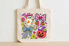 Western Halloween PNG, Cowgirl Ghost, Pumpkin Sublimation Product Image 4