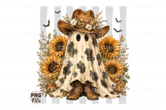 Western Halloween Sublimation Design,Ghost with Cowboy Hat Product Image 1