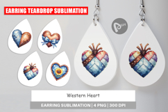 Western Heart Earring Product Image 1