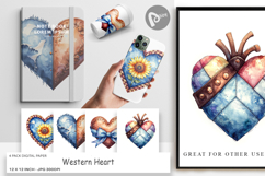 Western Heart Digital Paper Product Image 1