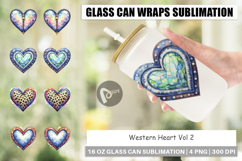 Western Heart Glass Can Product Image 1