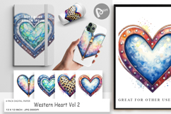 Western Heart Digital Paper Product Image 1