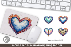 Western Heart Mouse Pad Product Image 1