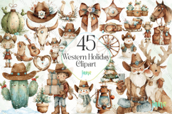 Western Holiday Clipart Bundle Product Image 1