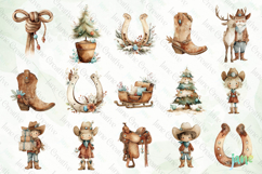 Western Holiday Clipart Bundle Product Image 2