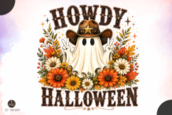 Western Howdy Halloween Ghost PNG, Spooky Cute Png Product Image 1